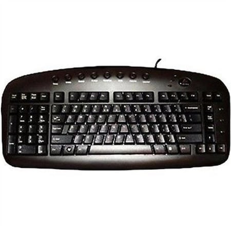 Proplus Left Handed Ergonomic Wired Keyboard - Black PR689515